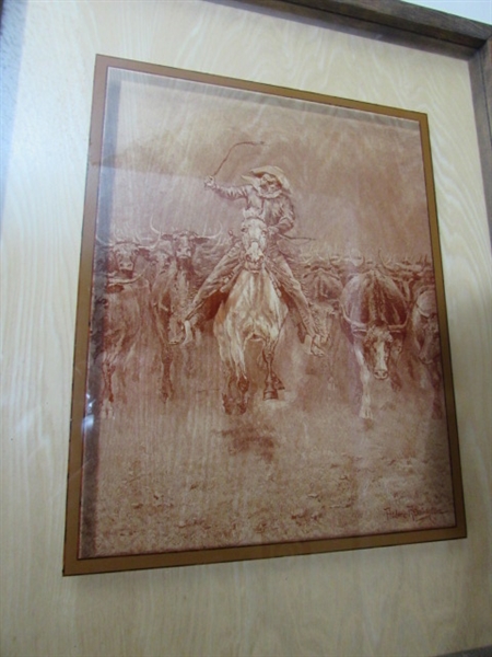 REMINGTON LUCID LINES PHOTO ON GLASS