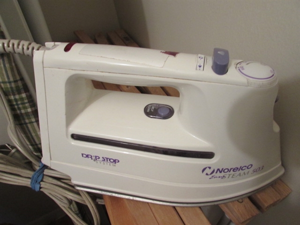 CLOTHES DRYERS, IRON & IRONING BOARD