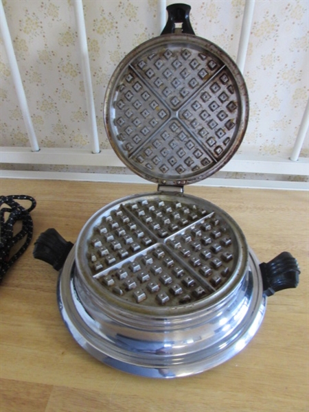 MCM CASSEROLE & VINTAGE WAFFLE IRON