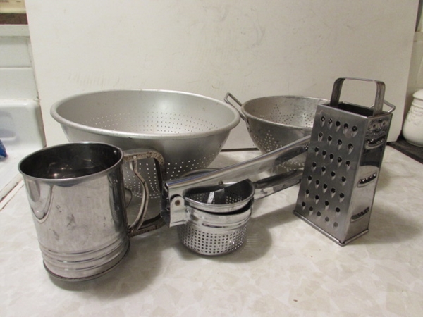 SIFTER, PRESS, STRAINERS & GRATER