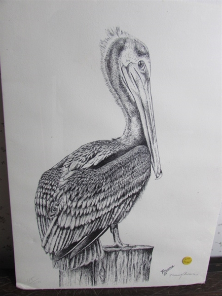 PELICAN PRINT BY TOMMY ANCONA SIGNED & NUMBERED