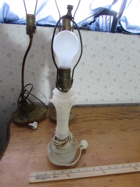 ASSORTED LAMP PARTS & SHADES