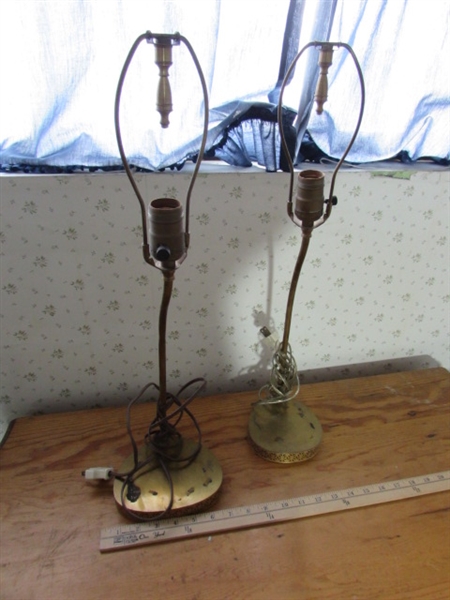 ASSORTED LAMP PARTS & SHADES
