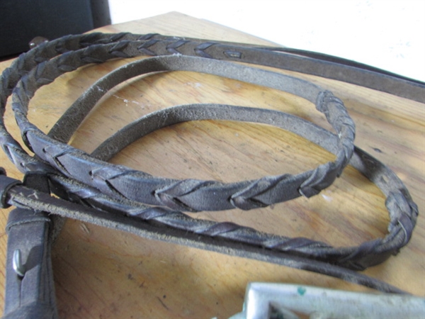 LEATHER BRIDLE W/REINS