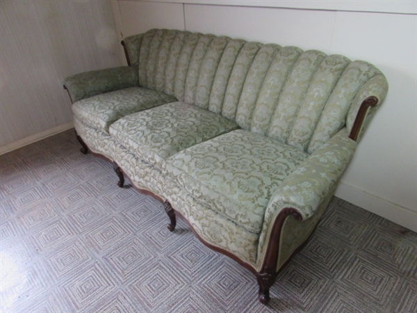 ANTIQUE FRENCH WOOD FRAMED SOFA