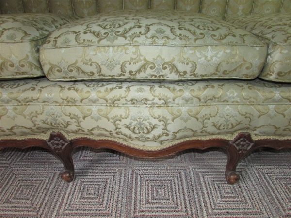 ANTIQUE FRENCH WOOD FRAMED SOFA