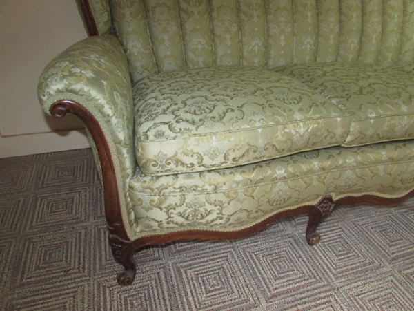 ANTIQUE FRENCH WOOD FRAMED SOFA