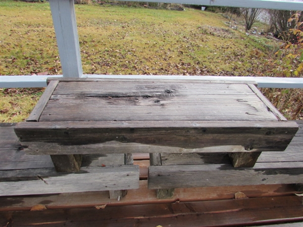 3 RUSTIC WOOD BENCHES