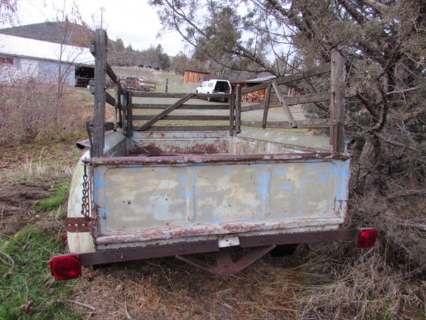 1950'S TRUCK BED UTILITY TRAILER - NO PAPERWORK