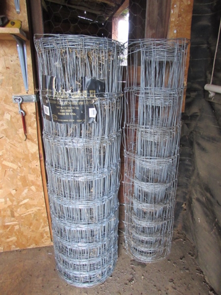 1 NEW & 1 PARTIAL ROLL OF GALVANIZED FENCING