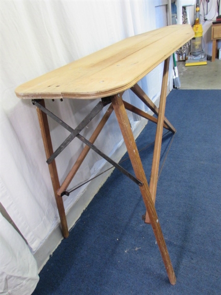 VINTAGE WOODEN IRONING BOARD