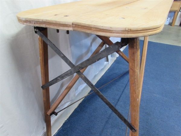 VINTAGE WOODEN IRONING BOARD