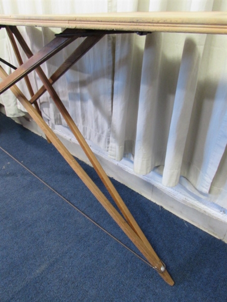 VINTAGE WOODEN IRONING BOARD