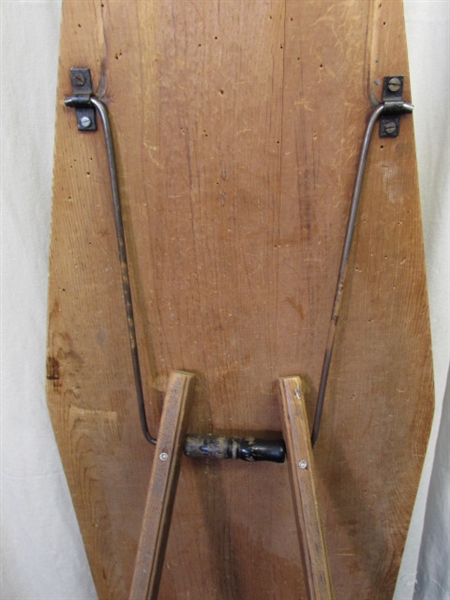 VINTAGE WOODEN IRONING BOARD