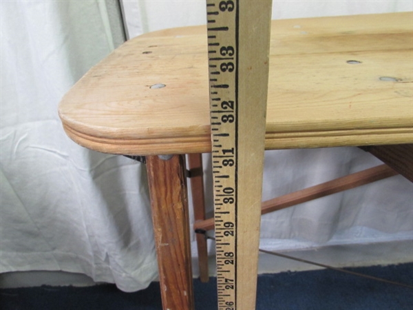 VINTAGE WOODEN IRONING BOARD