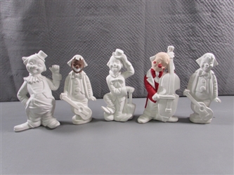 5 PLASTER CLOWNS TO PAINT