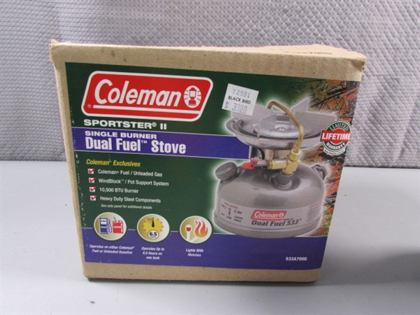 NEW COLEMAN SPORTSTER DUAL FUEL STOVE