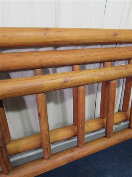 QUEEN SIZE LOG BED FRAME