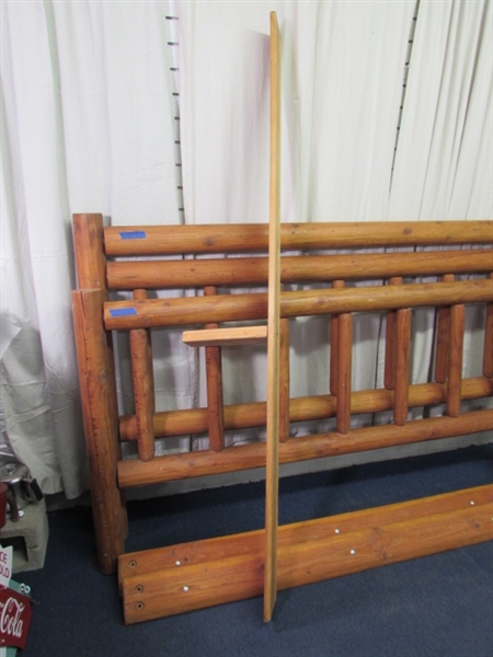 QUEEN SIZE LOG BED FRAME
