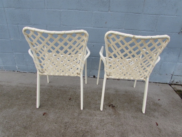 PAIR OF PATIO CHAIRS - METAL FRAME