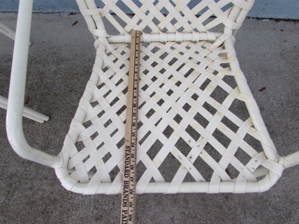 PAIR OF PATIO CHAIRS - METAL FRAME