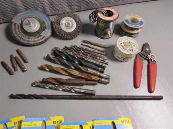 ASSORTED HARDWARE, SOLDERING SUPPLIES AND MORE