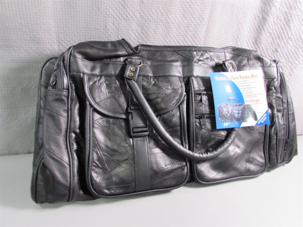 26 LEATHER TRAVEL/DUFFLE BAG - NEW