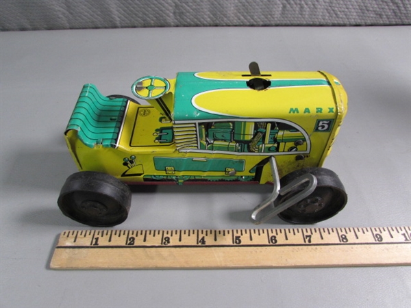 VINTAGE TIN WIND-UP MARX 5 TRACTOR TOY