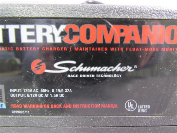 SCHUMACHER BATTERY COMPANION - BATTERY TENDER/CHARGER