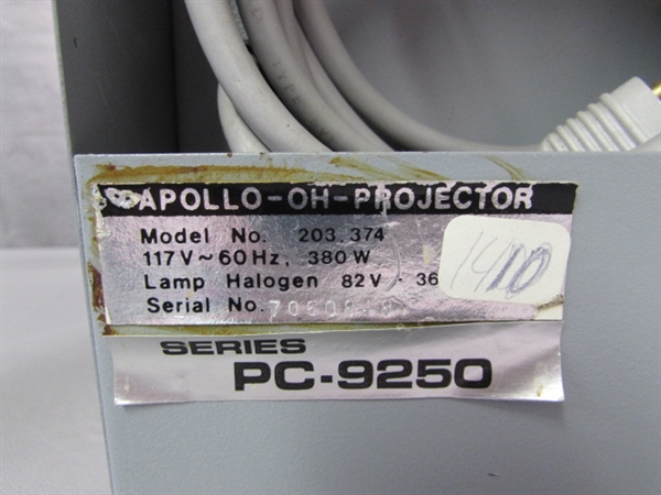 APOLLO AUDIO VISUAL PC PRESENTER/OVERHEAD PROJECTOR