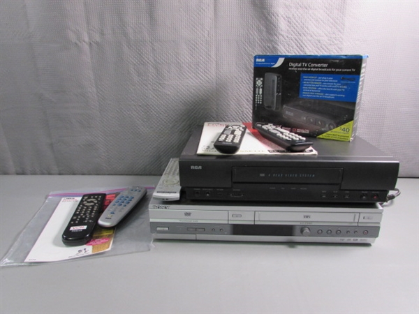 DIGITAL TV CONVERTER, VCR, VCR/DVD COMBO & REMOTES