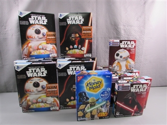 COLLECTIBLE STAR WARS CEREAL, SNACK BOXES - EMPTY