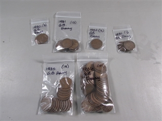 LOT OF 1930-1936 GREAT BRITAIN PENNIES