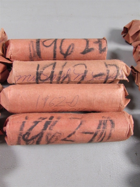 39 ROLLS OF US PENNIES 1959-65