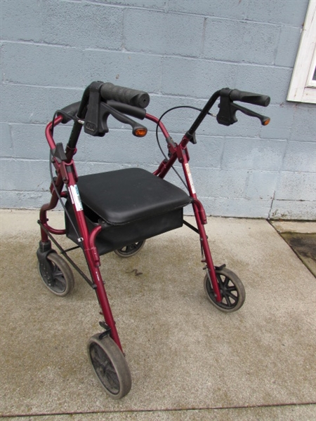 NOVA WHEELED WALKER W/STORAGE SEAT