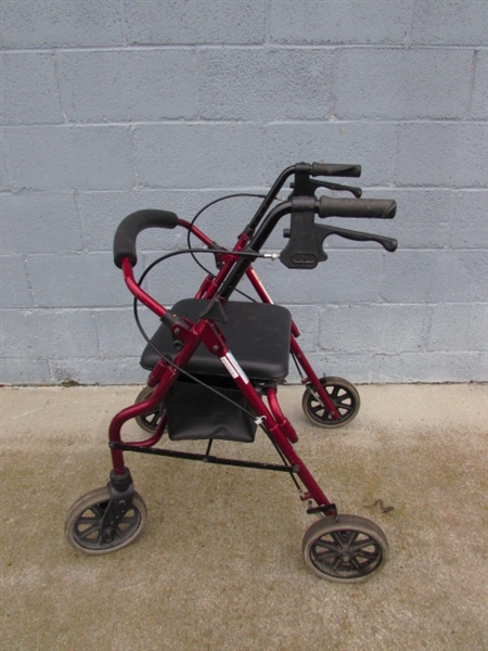 NOVA WHEELED WALKER W/STORAGE SEAT