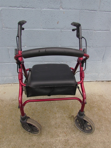 NOVA WHEELED WALKER W/STORAGE SEAT