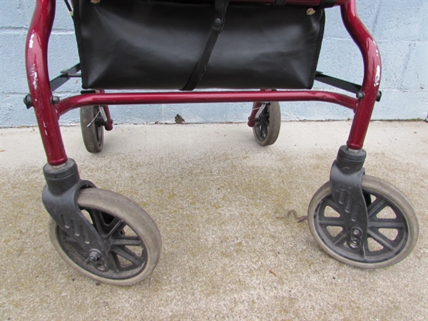 NOVA WHEELED WALKER W/STORAGE SEAT