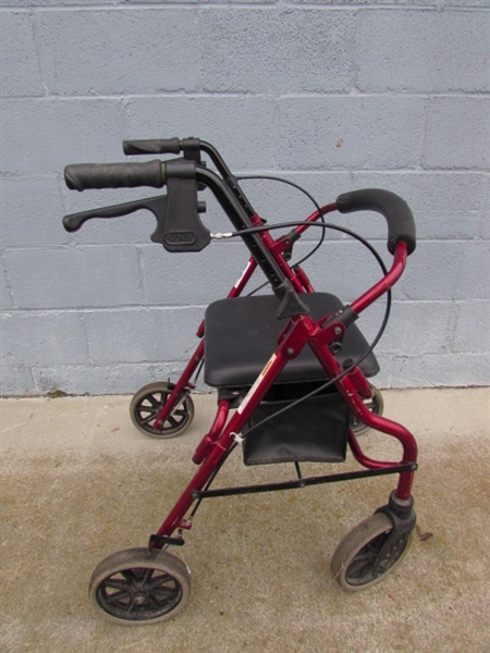 NOVA WHEELED WALKER W/STORAGE SEAT