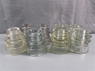 VINTAGE ARMSTRONG & WHITALL GLASS INSULATOR COLLECTION