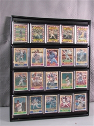 3-D BASEBALL CARD COLLECTION IN FRAMED DISPLAY