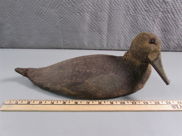 VINTAGE/ANTIQUE CANVAS DUCK DECOYS