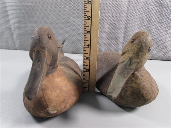 VINTAGE/ANTIQUE CANVAS DUCK DECOYS