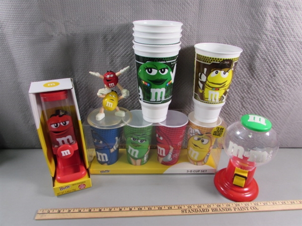 M&M DISPENSERS, CUPS & MORE