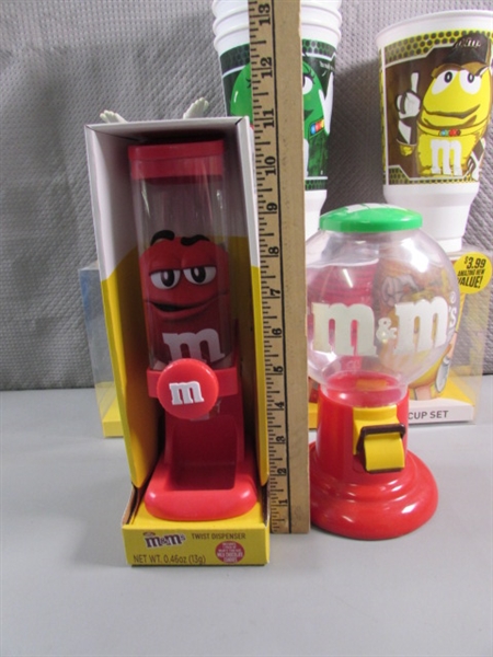 M&M DISPENSERS, CUPS & MORE