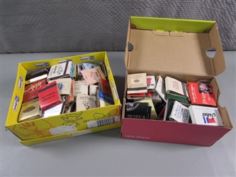 2 SMALL SHOEBOXES OF MATCHBOOKS