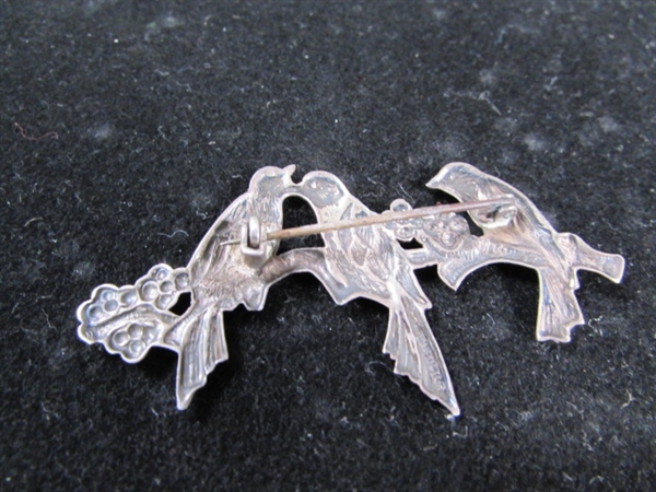 STERLING SILVER BIRDS PIN/BROOCH