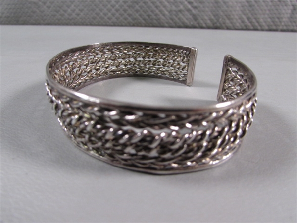 STERLING SILVER CUFF BRACELET BY NANCY DAWSON - CANADA