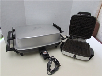 WAFFLE IRON & ELECTRIC COOKER