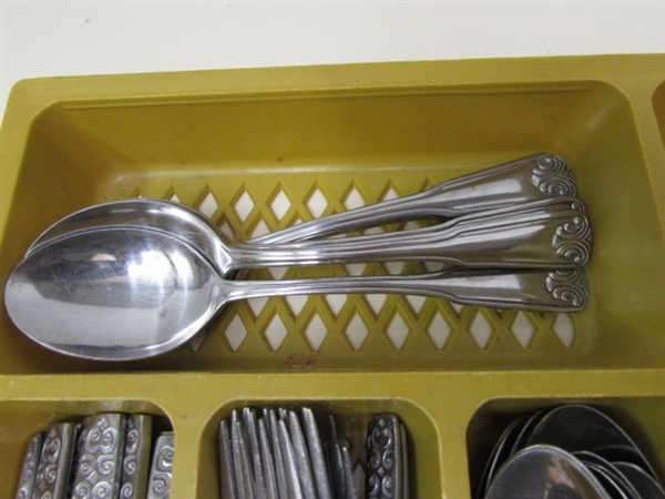 ASSORTED FLATWARE - 2 DIFFERENT PATTERNS PLUS EXTRAS
